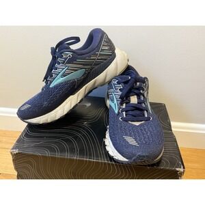 Brooks Adrenaline GTS 19 Blue Gray Teal Running Shoes Women's Size 6.5D wide